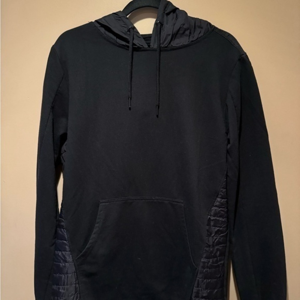 Black Pullover Hoodie with Relaxed Fit